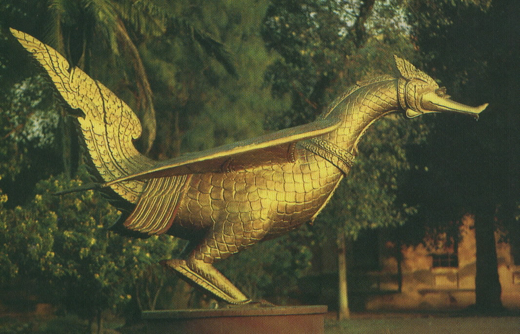 Garuda was a fearsome creature that was half human and bird, often featured in Hindu mythology